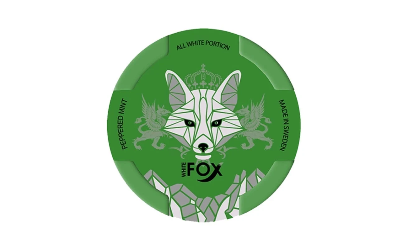 White Fox Peppered Mint Slim (16mg/g) Nicotine Pouches