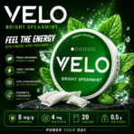 VELO Snus Bright Spearmint 6 - Mg | Nicotine Pouches - Snus Go - Görsel 2