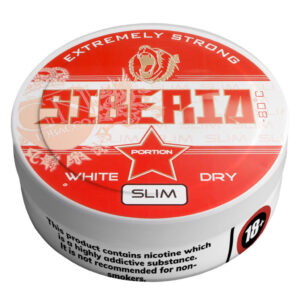 Siberia -80 °C White Dry Slim – Ultra Güçlü Nane Aromalı Nikotin Poşeti