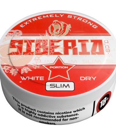 Siberia -80 °C White Dry Slim – Ultra Güçlü Nane Aromalı Nikotin Poşeti