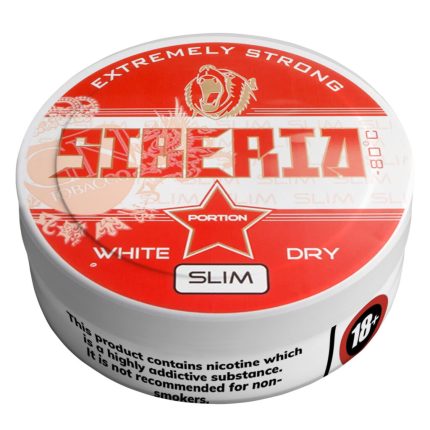 Siberia -80 °C White Dry Slim – Ultra Güçlü Nane Aromalı Nikotin Poşeti