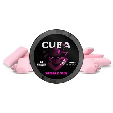 CUBA Ninja Bubble Gum (30 mg/g): Çok Güçlü Tütünsüz Sakız Aromalı Nikotin Poşeti