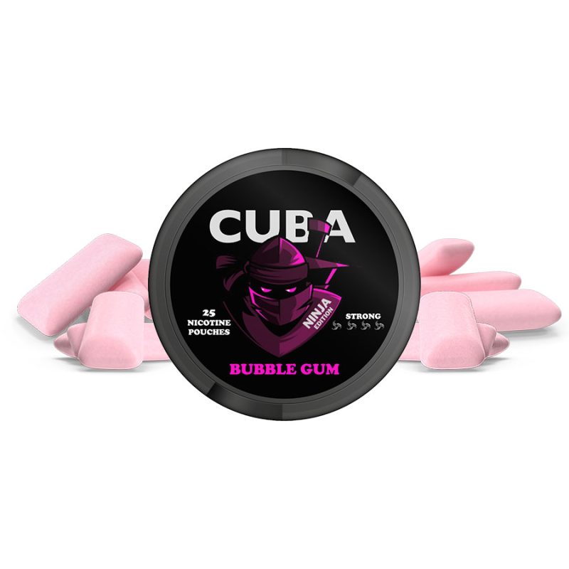 CUBA Ninja Bubble Gum (30 mg/g): Çok Güçlü Tütünsüz Sakız Aromalı Nikotin Poşeti