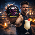 Snusgo.com'da her kutuda 25 adet poşet içeren, 30 mg/g nikotin gücünde ve egzotik Pinacolada aromalı Cuba Ninja Nicotine Pouches