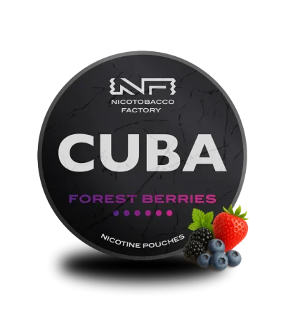 Cuba Black Forest Berries 66 mg  66 mg/g devasa nikotin gücü ve gerçek orman meyveleri aromasıyla Cuba Black Forest Berries, Snusgo güvencesiyle Türkiye stoklarında