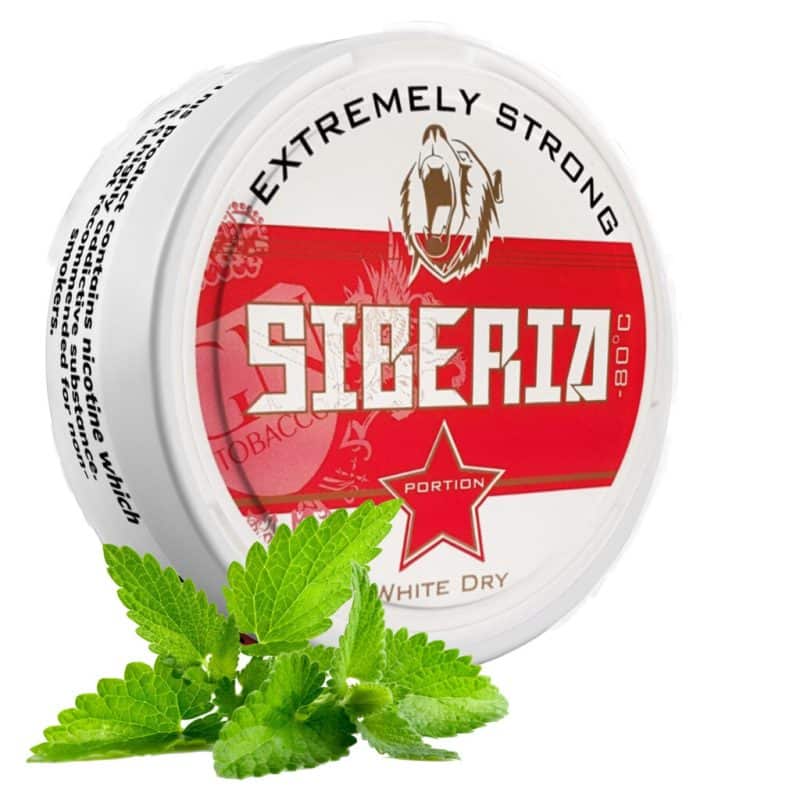 Geçerli görsel: Siberia -80 °C White Dry Regular – Ekstrem Nane Aromalı Nikotin Poşeti