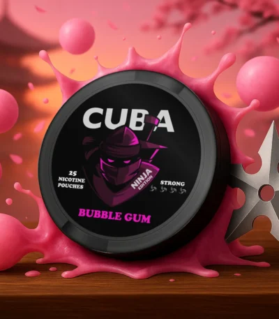 CUBA Ninja Bubble Gum (30 mg/g): Çok Güçlü Tütünsüz Sakız Aromalı Nikotin Poşeti