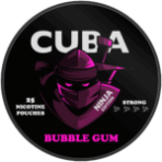 CUBA Ninja Bubble Gum (30 mg/g): Çok Güçlü Tütünsüz Sakız Aromalı Nikotin Poşeti