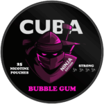 CUBA Ninja Bubble Gum (30 mg/g): Çok Güçlü Tütünsüz Sakız Aromalı Nikotin Poşeti